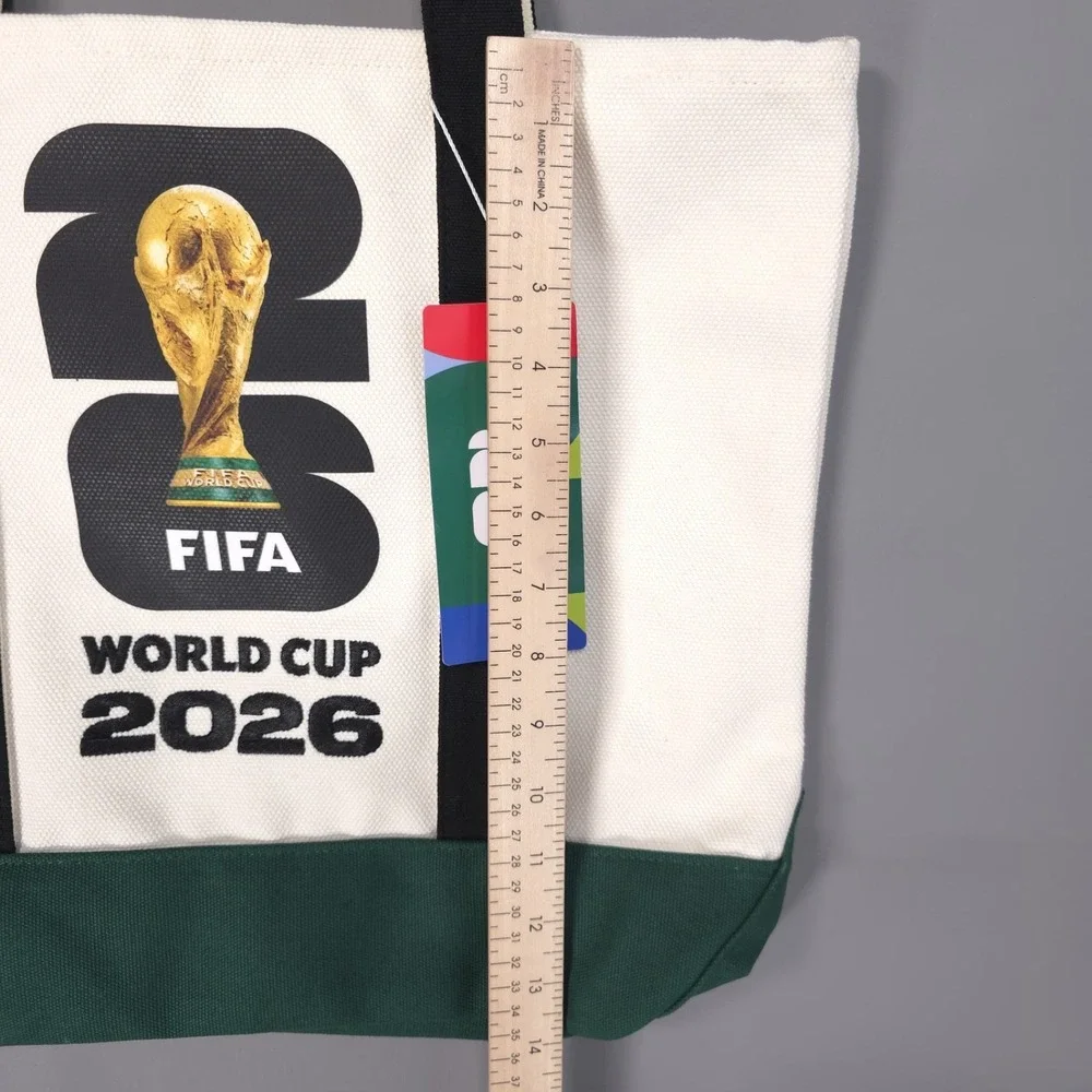 FIFA WORLD CUP 2026 New Official Licensed Canvas Heavyweight Tote Bag Gold Logo